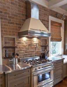 Decoração com tijolos à mostra: Várias dicas para decorar sua casa parede a mostra em uma cozinha