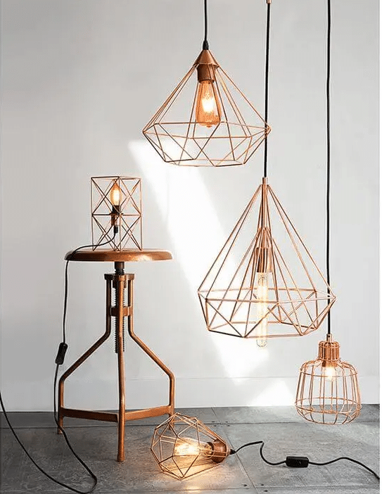 lustre aramado metalico