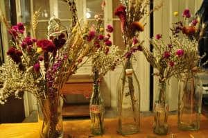 arranjo de flores desidratadas