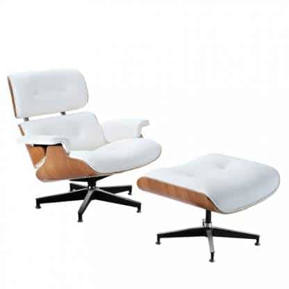 Poltrona eames branca com pés giratório