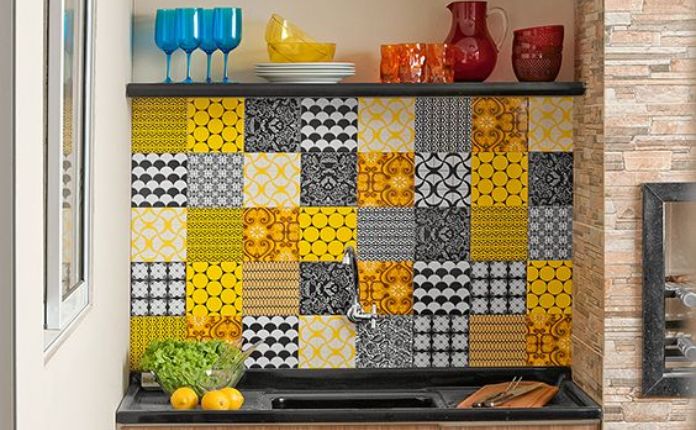 azulejo decorativo para pia da cozinha