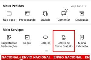 prints de prova gratuita da shein
