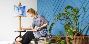 Uso de cores vibrantes na decoração interna