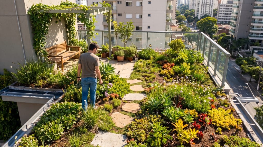 Telhado verde para reduzir o calor de forma eficiente 1 Como funciona um telhado verde?